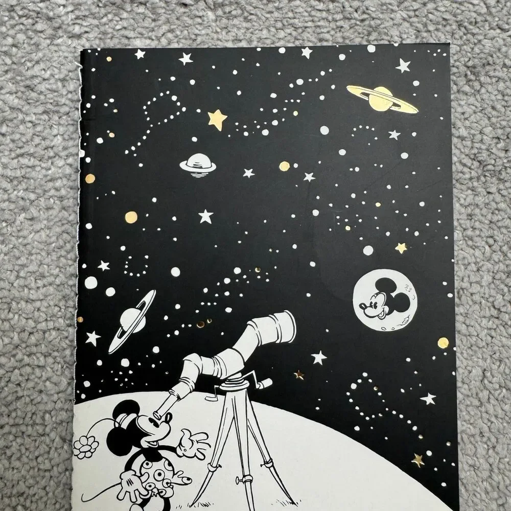 Disney Miniso Minnie Mouse Space Telescope Pocket Mini Notebook Blank Journal
